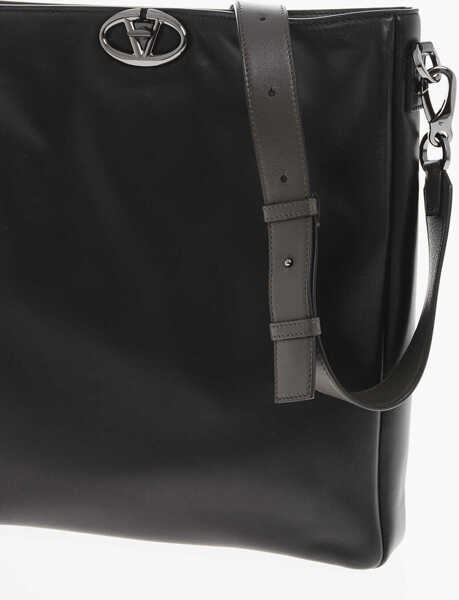 Genti tip postas Valentino Garavani Leather The Bold Crossbody Bag With Logoed Detail Black Barbati (BM 19715210) 3