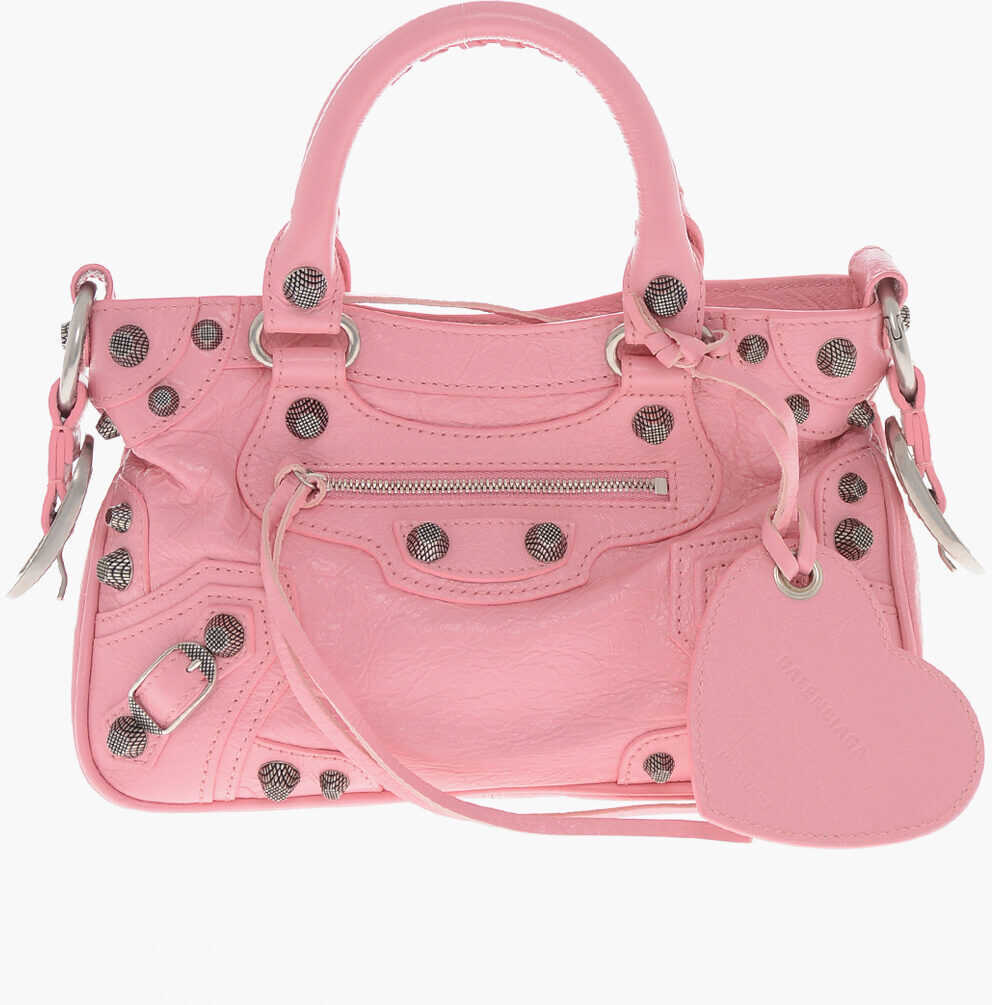 Genti de umar Balenciaga Crinkled Leather Le Cagole Xs Shoulder Bag With Metal Detail Pink Femei (BM 19715237) 1