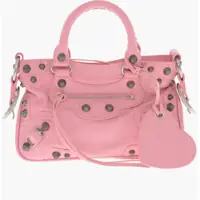 Genti de umar Crinkled Leather Le Cagole Xs Shoulder Bag With Metal Detail Femei