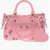 Balenciaga Crinkled Leather Le Cagole Xs Shoulder Bag With Metal Detail Pink