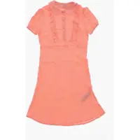 Rochii Chiffon Shirt Dress With Ruffle Detail Fete