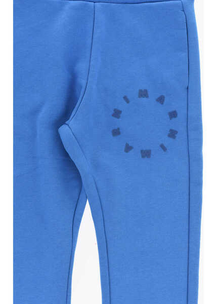 Pantaloni de trening Marni Brushed Cotton Joggers With Embossed Logo Blue Baieti (BM 19715252) 2