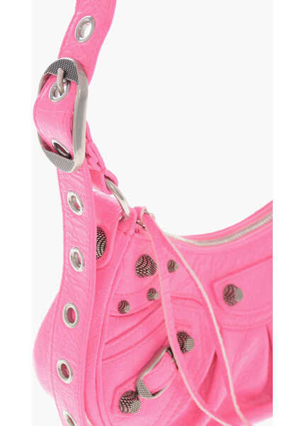 Genti de umar Balenciaga Crinkled Fluorescent Leather Le Cagole Shoulder Bag With Hea Pink Femei (BM 19715258) 3