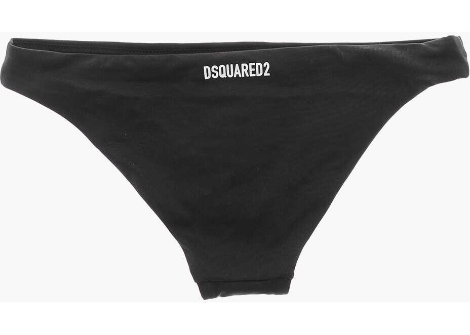 Chiloti DSQUARED2 Stretch Nylon Icon Bikini Briefs Black Baieti (BM 19715261) 3