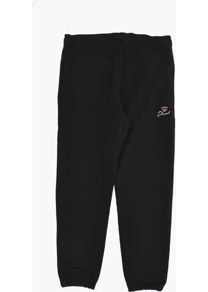 Pantaloni de trening Diesel Brushed Cotton Pmakraw Joggers With Embroidered Logo Black Baieti (BM 19715270) 1