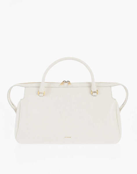 Genti de mana Jil Sander Leather Handbag With Golden Effect Details White Femei (BM 19715273) 1