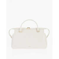 Genti de mana Leather Handbag With Golden Effect Details Femei