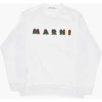 Bluze de trening Brushed Cotton Crew-Neck Sweatshirt With Printed Logo Baieti