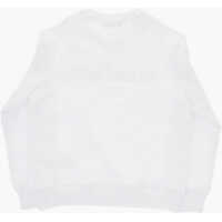 Topuri DSQUARED2 pentru Baieti - Bluze de trening DSQUARED2 Solid Color Relax Crew-Neck Sweatshirt With Contrasting Logo White Baieti (BM 19715294) - B-mall.ro