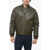 DSQUARED2 Letaher Bomber With Frontal Zip Green
