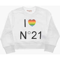 Bluze de trening Brushed Cotton I Love N21 Crew Neck Sweatshirt Baieti