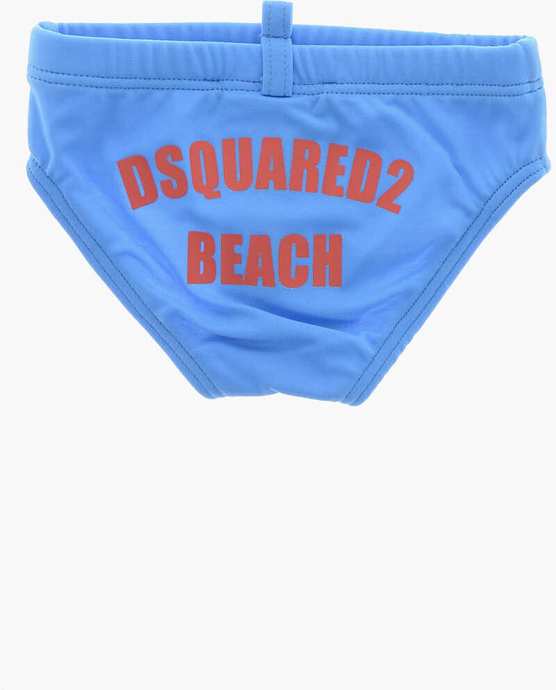 Chiloti DSQUARED2 Swimsuit Briefs With Printed Logo Light Blue Baieti (BM 19715306) 3