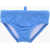DSQUARED2 Swimsuit Briefs With Printed Logo Light Blue