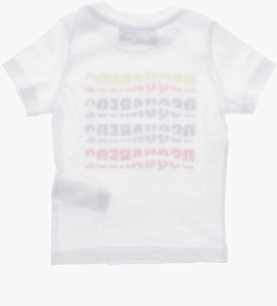 Tricouri DSQUARED2 Crew Neck Cotton T-Shirt With Printed Logo White Baieti (BM 19715309) 3