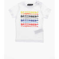 Tricouri Crew Neck Cotton T-Shirt With Printed Logo Baieti