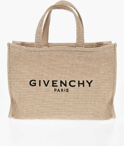 Genti de mana Givenchy Cotton And Nylon Tote Bag With Embroidery Logo Beige Femei (BM 19715318) 1