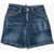 DSQUARED2 Delav&egrave; Denim Shorts With Belt Loops Blue