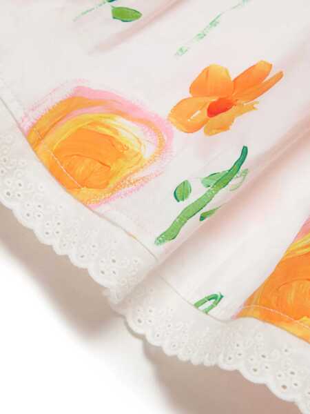 Fuste Marni Floral Patterned Skirt With Elastic Waistband Orange Fete (BM 19715333) 4