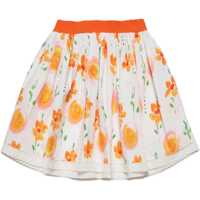 Fuste Floral Patterned Skirt With Elastic Waistband Fete