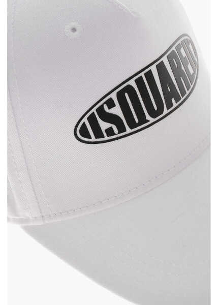Caciuli DSQUARED2 Cotton Cap With Contrasting Logo Black & White Baieti (BM 19715345) 2