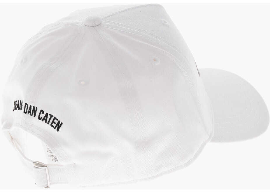 Caciuli DSQUARED2 Cotton Cap With Contrasting Logo Black & White Baieti (BM 19715345) 3