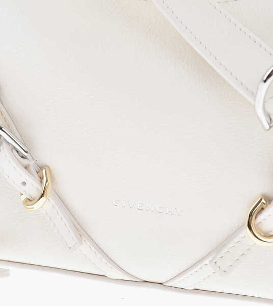 Genti tip postas Givenchy Texture Leather Voyou Hobo Bag With Removable Strap White Femei (BM 19715351) 2
