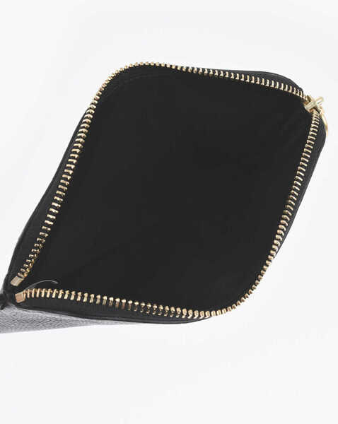 Genti plic Tory Burch Textured Leather Clutch With Wrist Strap Black Femei (BM 19715354) 4