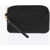 Tory Burch Textured Leather Clutch With Wrist Strap Black