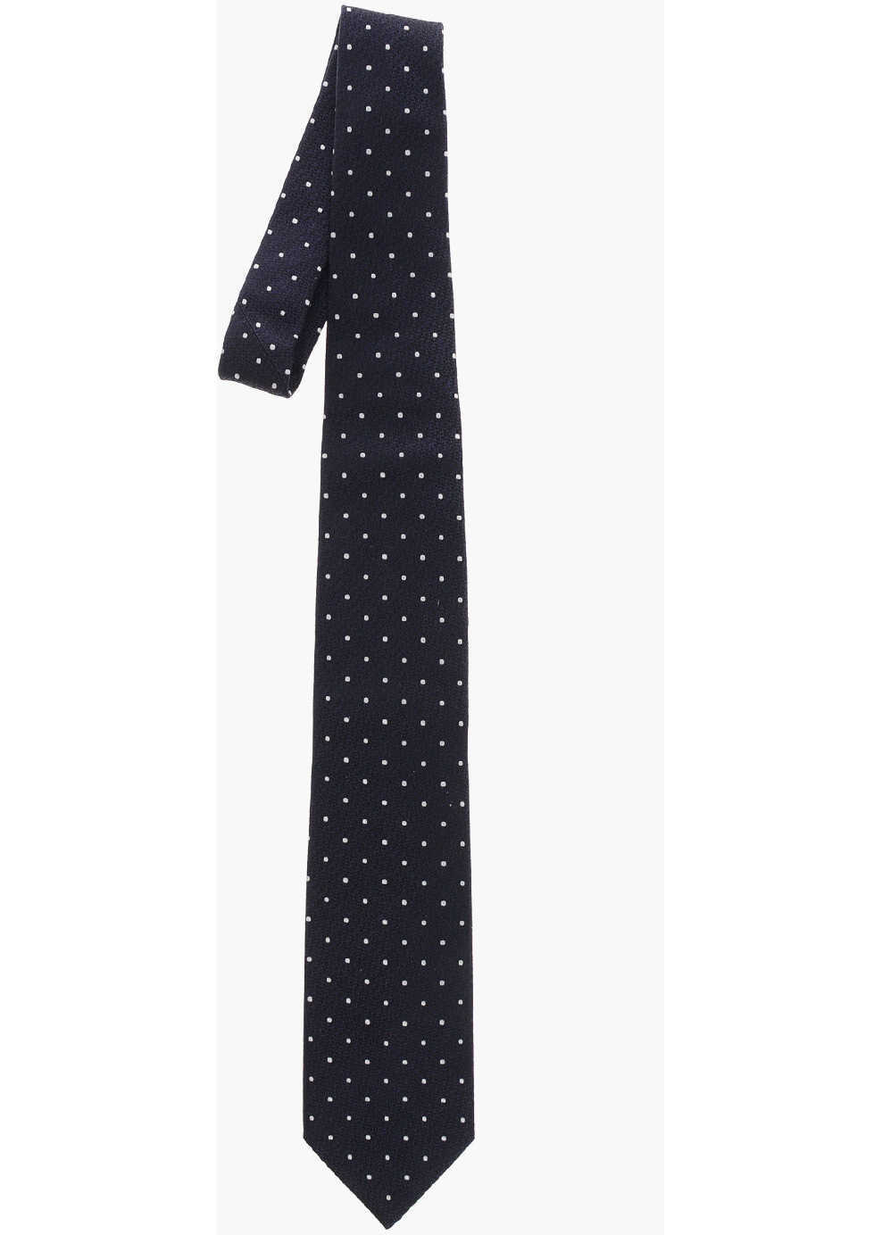 Cravate Destin Polka Dot Patterned Silk Tie Blue Barbati (BM 19715360) 1