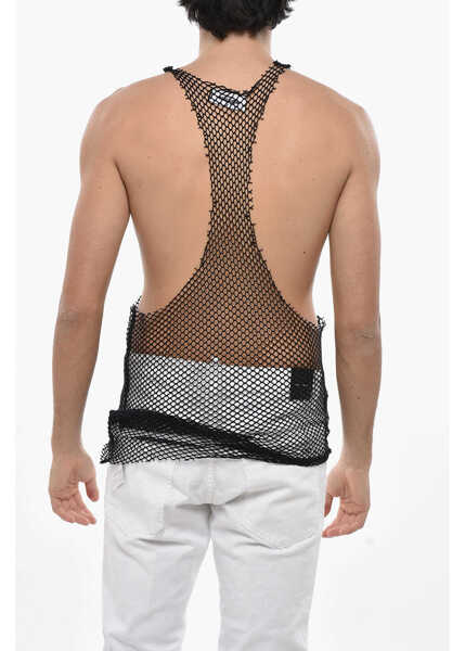 Tricouri DSQUARED2 Mesh Net Tank Top Black Barbati (BM 19715363) 2