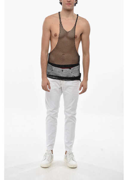Tricouri DSQUARED2 Mesh Net Tank Top Black Barbati (BM 19715363) 4
