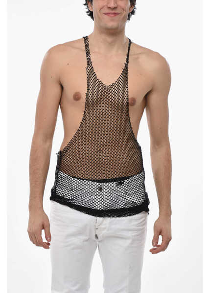 Tricouri DSQUARED2 Mesh Net Tank Top Black Barbati (BM 19715363) 1