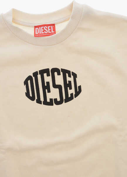 Bluze de trening Diesel Crew Neck Siwi Brushed Cotton Sweatshirt White Baieti (BM 19715366) 2