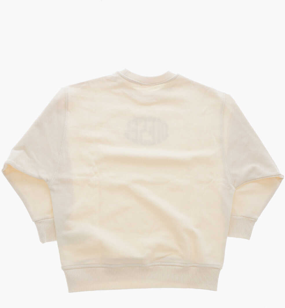 Bluze de trening Diesel Crew Neck Siwi Brushed Cotton Sweatshirt White Baieti (BM 19715366) 3