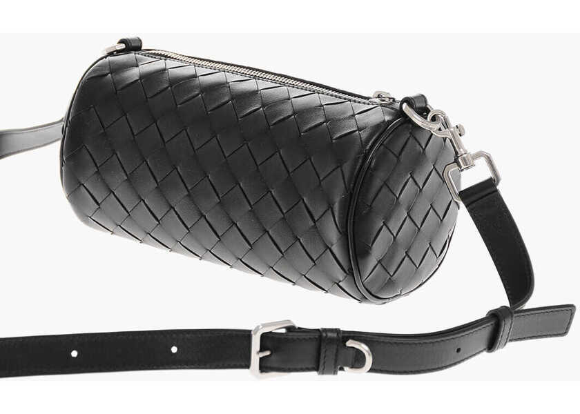 Genti de mana Bottega Veneta Braided Leather Shoulder Bag Black Barbati (BM 19715372) 2