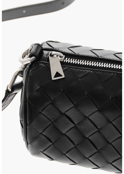 Genti de mana Bottega Veneta Braided Leather Shoulder Bag Black Barbati (BM 19715372) 4