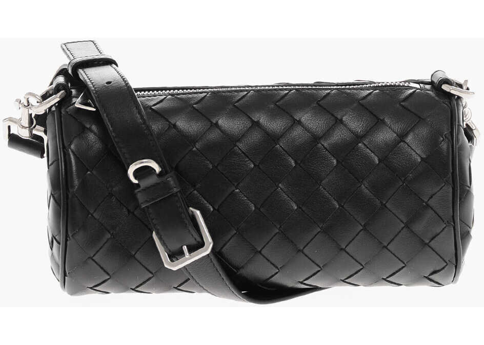 Genti de mana Bottega Veneta Braided Leather Shoulder Bag Black Barbati (BM 19715372) 1