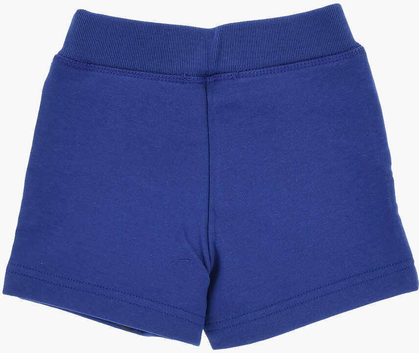 Pantaloni scurti DSQUARED2 Brushed Cotton Shorts With Printed Logo Blue Baieti (BM 19715480) 3
