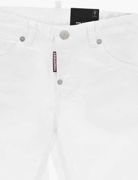 Blugi drepti DSQUARED2 Light-Wash Stretch Denim Cool Girl Jeans White Baieti (BM 19715486) 2