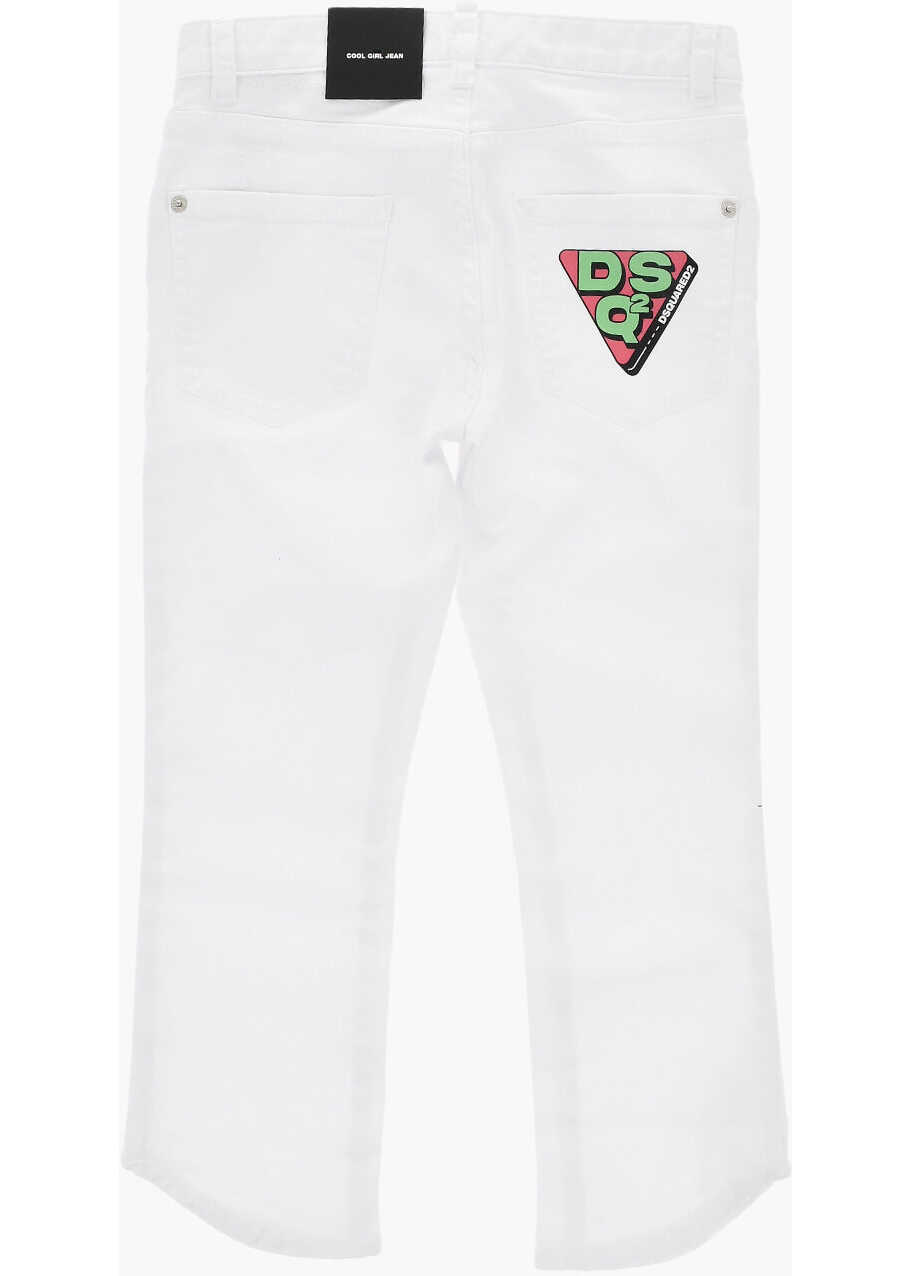 Blugi drepti DSQUARED2 Light-Wash Stretch Denim Cool Girl Jeans White Baieti (BM 19715486) 3