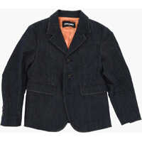 Sacouri Denim Blazer With Flap Pockets Baieti