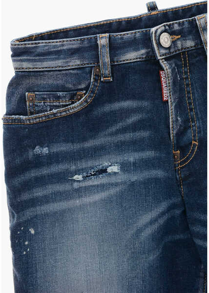 Pantaloni scurti DSQUARED2 Distressed Effect Shorts Blue Baieti (BM 19715498) 2