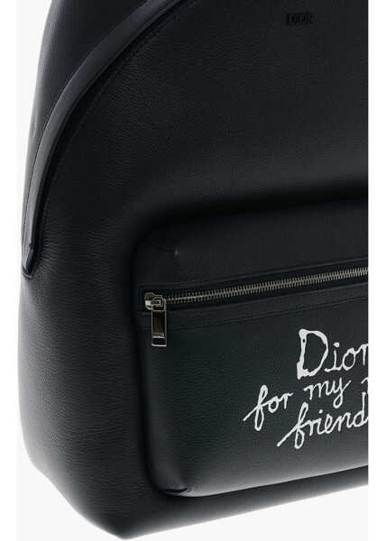 Rucsacuri Dior Hylton Nel Textured Leather Rider2.0 Backpack With Contrasti Blue Barbati (BM 19715501) 3