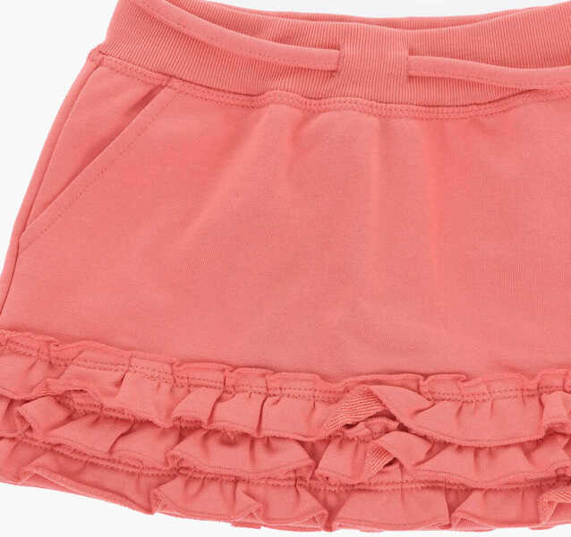 Fuste DSQUARED2 Brushed Cotton Skirt With Ruffles Pink Fete (BM 19715510) 2
