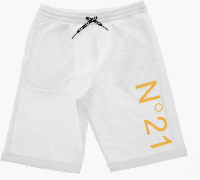 Pantaloni scurti N21 Kids Jersey Shorts With Elastic Waistband White Baieti (BM 19715513) 1