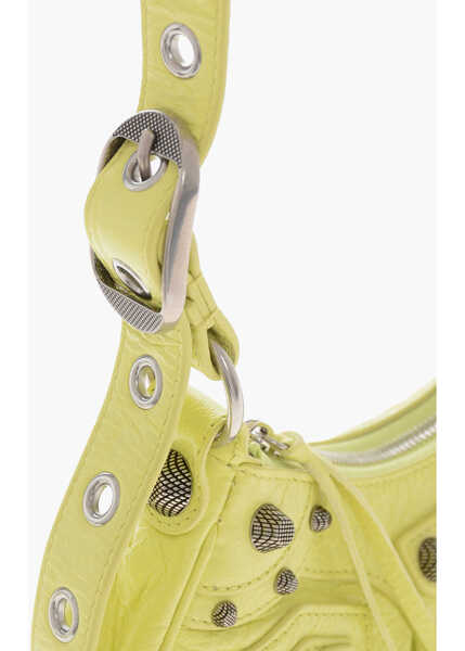 Genti de umar Balenciaga Leather Le Cagole Shoulder Bag With Antique Silver Finish Yellow Femei (BM 19715519) 3