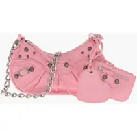 Genti de umar Crinkled Leather Le Cagole Xs Shoulder Bag With Metal Detail Femei