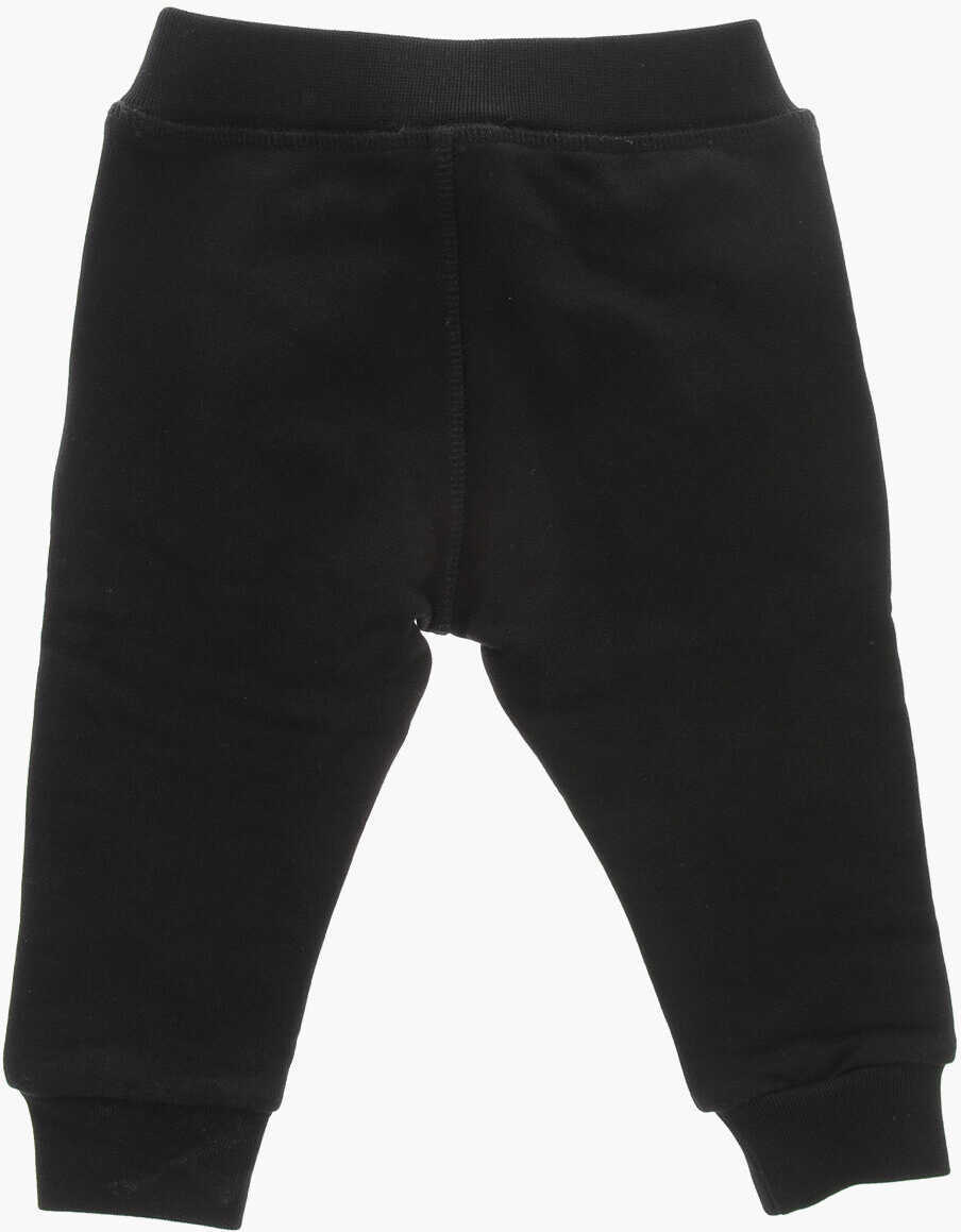 Pantaloni de trening DSQUARED2 Cotton Joggers With Side Print Logo Black Baieti (BM 19715540) 3