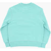 Imbracaminte DSQUARED2 pentru Baieti pagina 3 - Bluze de trening DSQUARED2 Brushed Cotton Crew-Neck Sweatshirt With Contrasting Logo Light Blue Baieti (BM 19715543) - B-mall.ro