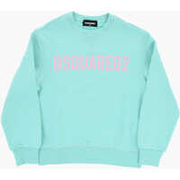 Bluze de trening Brushed Cotton Crew-Neck Sweatshirt With Contrasting Logo Baieti